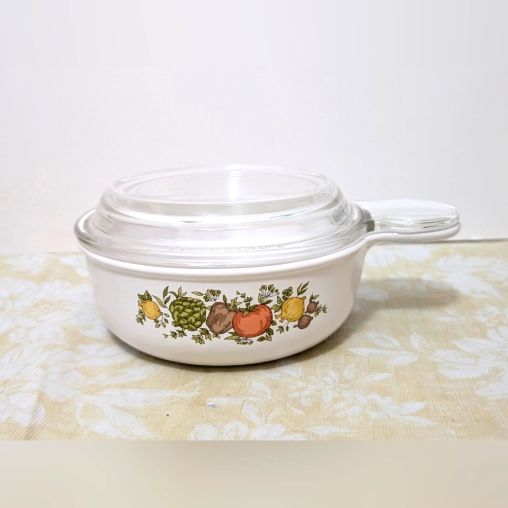 Spice of Life, Vintage Corning Ware, Grab It Pot, Spice of Life Serveware.